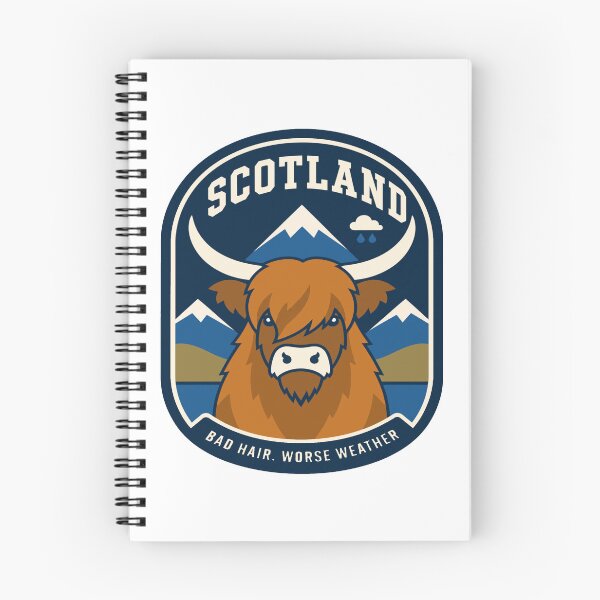 Item preview, Scotland Highland cattle weather humor badge designed and sold by Lyfeinsights.