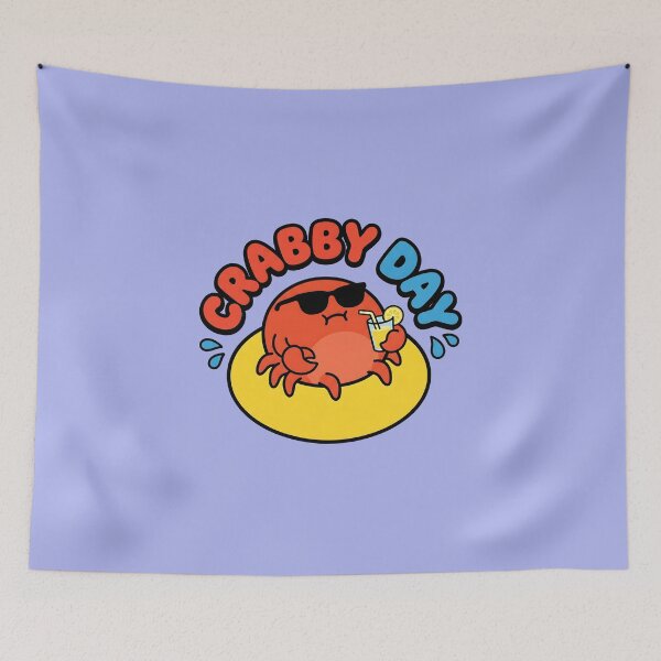 Item preview, Crabby Day – Cute Floating Crab Design designed and sold by Sea Gem.