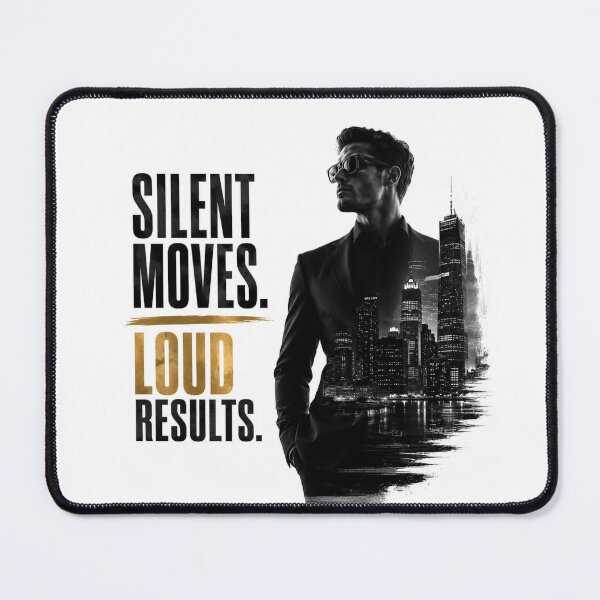 Item preview, Silent Moves Loud Results - Executive Double Exposure Motivation Sticker designed and sold by Scro-Ciob-Shop.