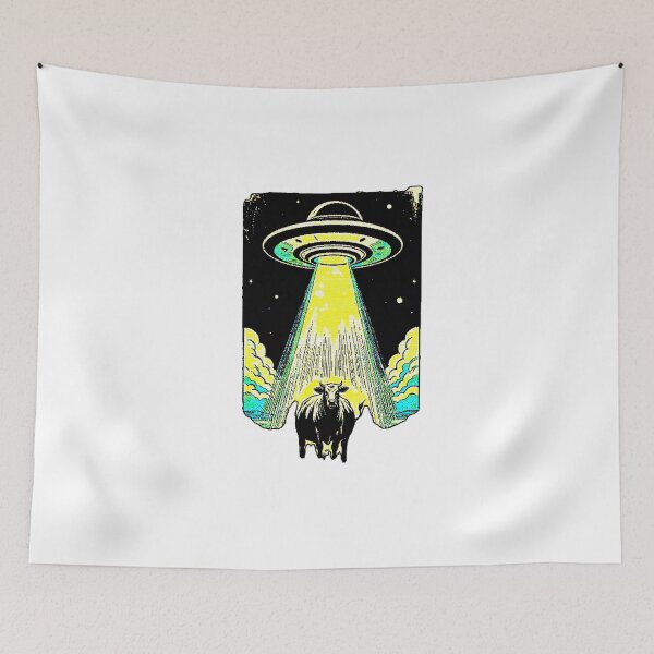 Item preview, UFO Abduction Cow | Vintage Retro Design Space Conspiracy designed and sold by AstronautMerch.