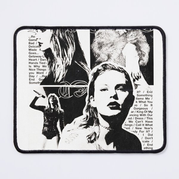 Item preview, Taylor Reputation Fan Art Poster – Black White Collage Tracklist Print designed and sold by gringoods.