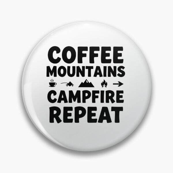 Item preview, Coffee Mountains Campfire Repeat | Camping & Coffee Lover Adventure Design designed and sold by gluxdesing.