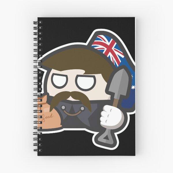 Item preview, Australian Pioneer Settler with Flag Cartoon designed and sold by Torket-y.