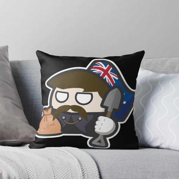 Item preview, Australian Pioneer Settler with Flag Cartoon designed and sold by Torket-y.