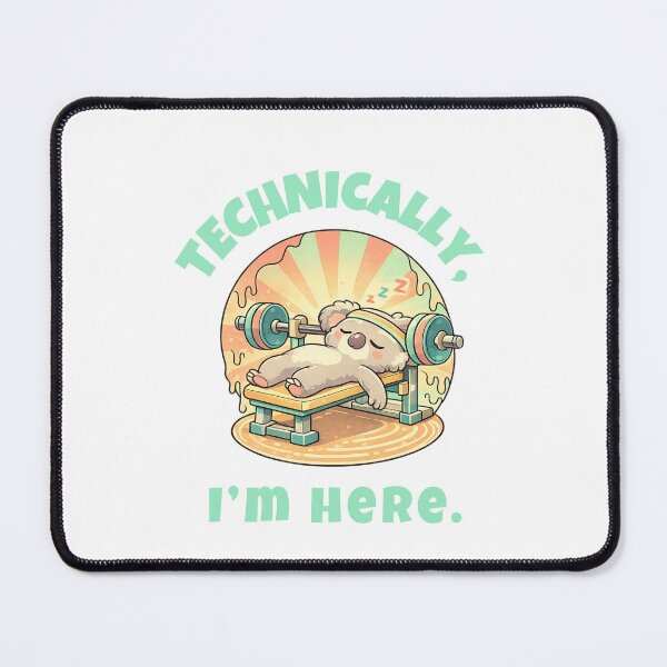 Item preview, Cute Koala Sleeping On Bench Press Gym Design designed and sold by CrtclMess.