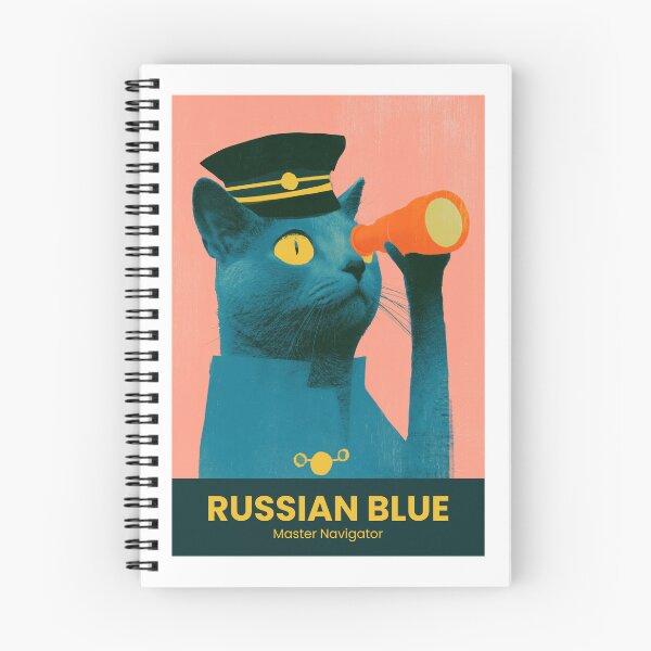 Item preview, Russian Blue Master Navigator, Sleek Explorer Wall Art designed and sold by MarkedArtPrints.