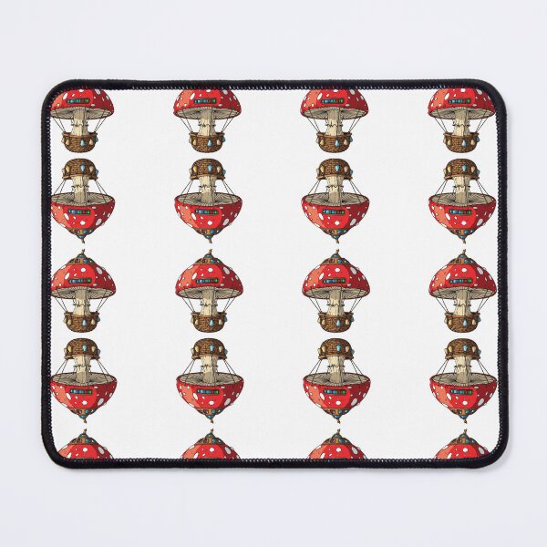 Item preview, Whimsical Mushroom Airship – Fantasy Fungi Hot Air Balloon Art designed and sold by Dzblack.
