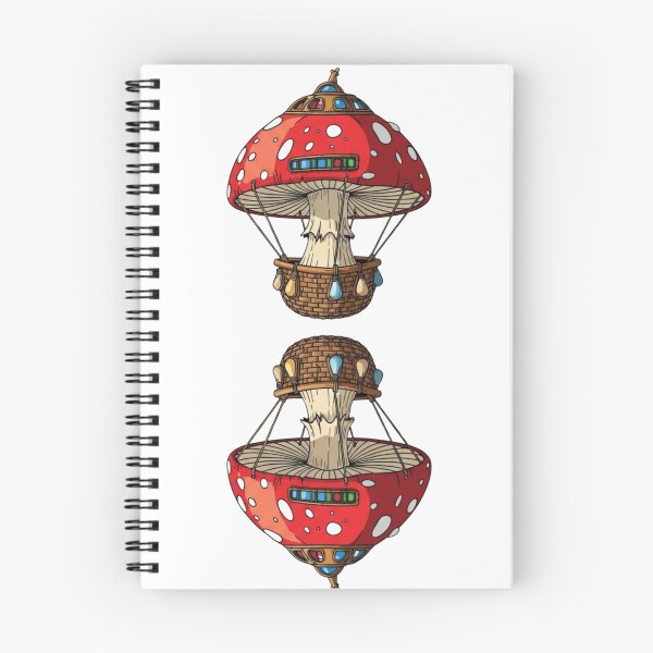 Item preview, Whimsical Mushroom Airship – Fantasy Fungi Hot Air Balloon Art designed and sold by Dzblack.