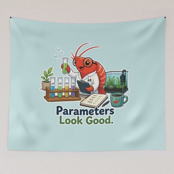 Item preview, Shrimp Scientist Parameters Look Good Aquarium designed and sold by SimplePoDesign.