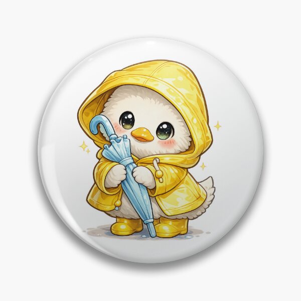 Item preview, Cute Duck in Yellow Raincoat | Kawaii Rainy Day Duckling | Adorable Baby Duck with Umbrella | Cozy Spring Animal | Cottagecore Nursery Art | Whimsical Sticker designed and sold by MrDev.