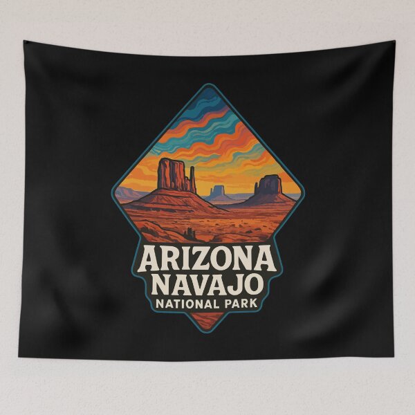 Item preview, Navajo Arizona National Park Retro Trippy Travel designed and sold by TomFrontierArt.