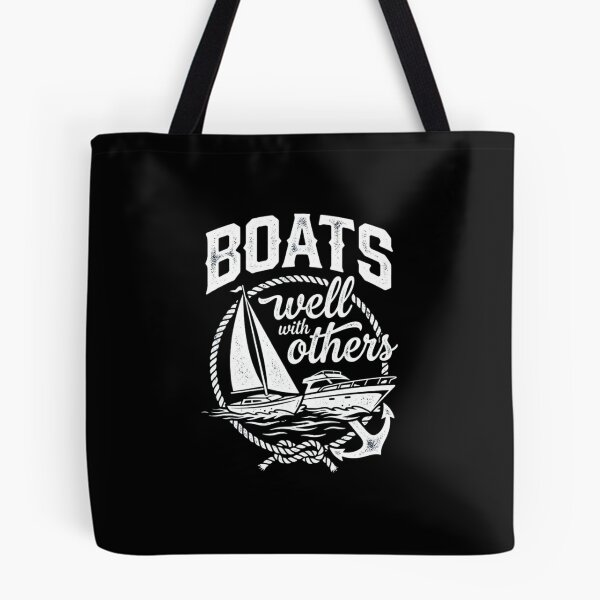 Item preview, Boats Well With Others Funny Nautical Sailing Design designed and sold by SiarheiYur.