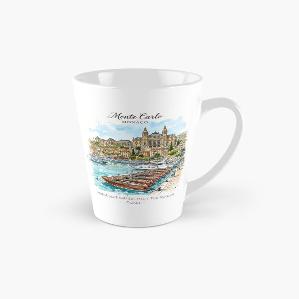 Item preview, Monte Carlo Monaco Watercolor Cityscape designed and sold by IvayloUzunov.