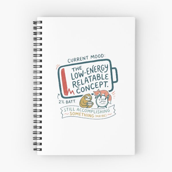 Item preview, Current Mood Low Energy Relatable Concept Cute Sloth Alarm Clock Tee designed and sold by Grandtshirt | Creative Print Designs.