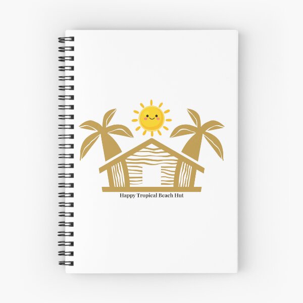 Item preview, Happy Tropical Beach Hut | Cute Summer Palm Tree Cottage designed and sold by designerTurker.