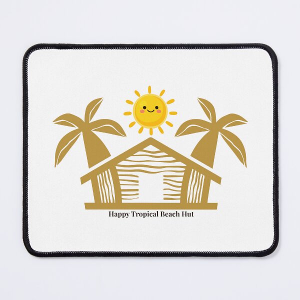 Item preview, Happy Tropical Beach Hut | Cute Summer Palm Tree Cottage designed and sold by designerTurker.