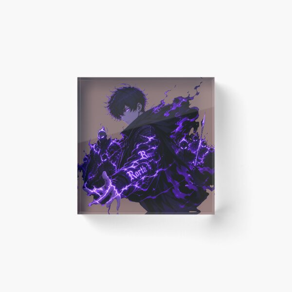 Item preview, Anime Shadow Monarch Purple Aura Art designed and sold by RoyalEarthstore.