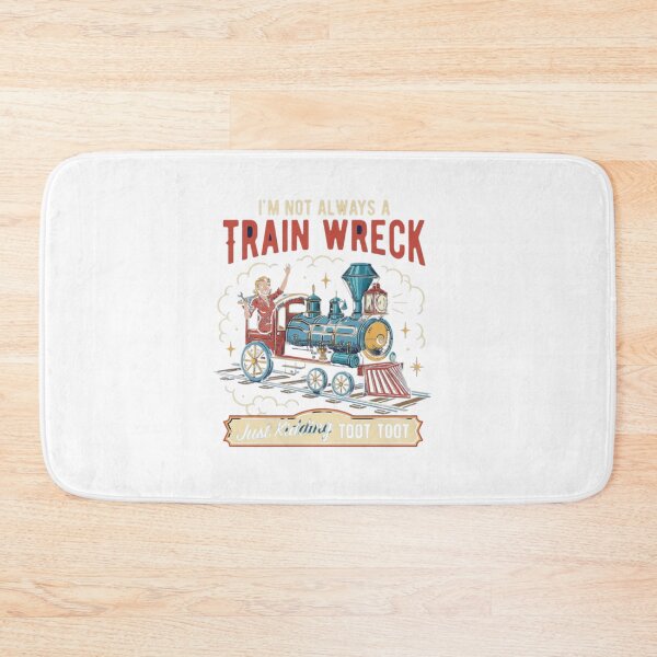 Item preview, Not Always A Train Wreck Funny Vintage Locomotive designed and sold by SiarheiYur.