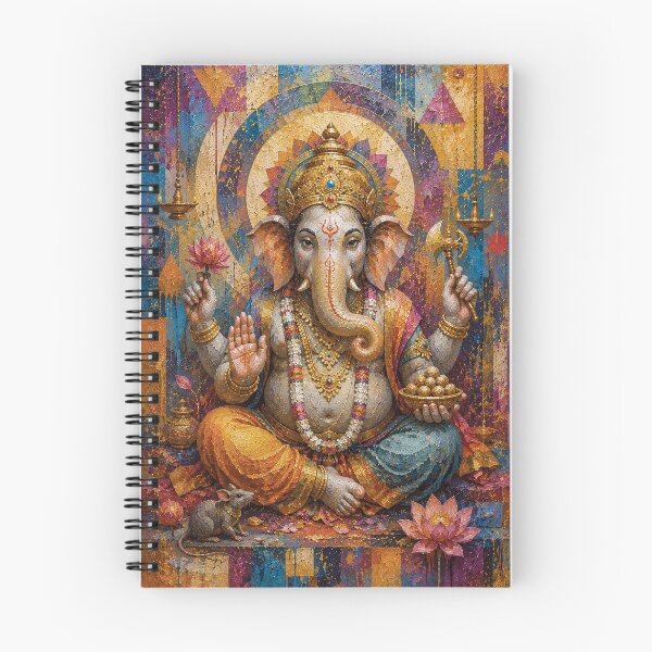 Item preview, Hindu god Ganesha painting. designed and sold by GalleryKauffeld.
