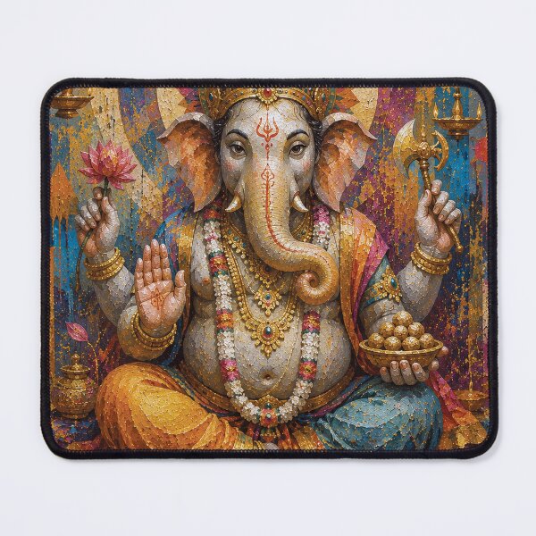 Item preview, Hindu god Ganesha painting. designed and sold by GalleryKauffeld.