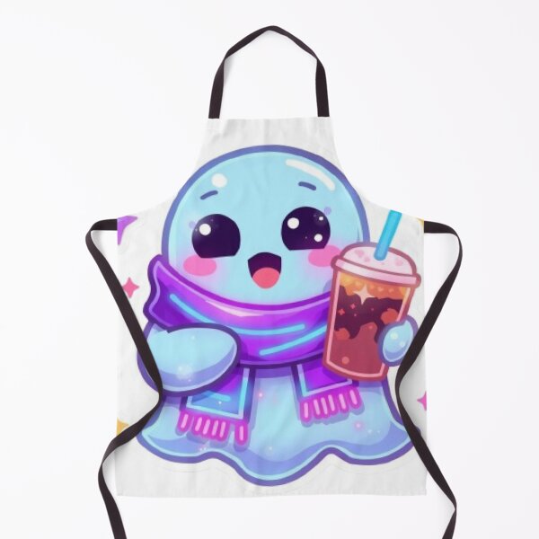 Item preview, Neon Cozy Ghost Coffee Kawaii Sticker | Glowing Cute Ghost PNG designed and sold by Stylestickers55.