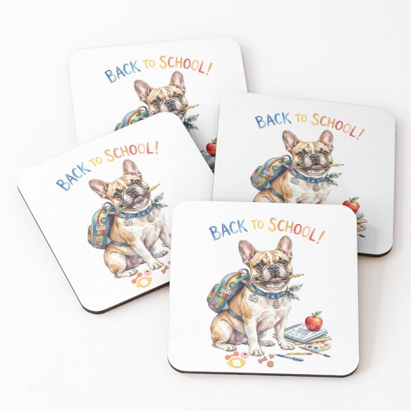 Item preview, Cute Watercolor French Bulldog Back to School Puppy with Backpack and Pencil designed and sold by VibranPalette.
