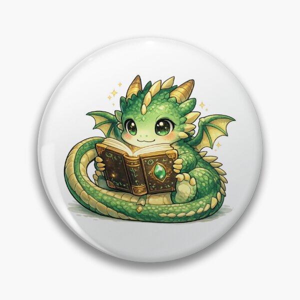 Item preview, Cute Baby Dragon Reading Magic Book | Kawaii Fantasy Dragon | Adorable Bookworm Dragon | Cozy Reading Companion | Magical Creature | Whimsical Dragon Sticker designed and sold by MrDev.