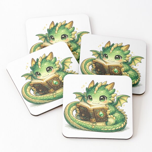 Item preview, Cute Baby Dragon Reading Magic Book | Kawaii Fantasy Dragon | Adorable Bookworm Dragon | Cozy Reading Companion | Magical Creature | Whimsical Dragon Sticker designed and sold by MrDev.