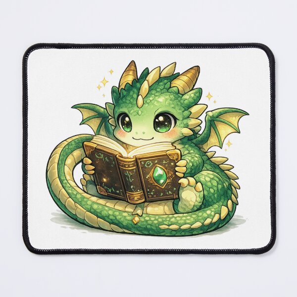 Item preview, Cute Baby Dragon Reading Magic Book | Kawaii Fantasy Dragon | Adorable Bookworm Dragon | Cozy Reading Companion | Magical Creature | Whimsical Dragon Sticker designed and sold by MrDev.