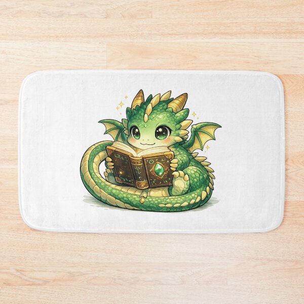 Item preview, Cute Baby Dragon Reading Magic Book | Kawaii Fantasy Dragon | Adorable Bookworm Dragon | Cozy Reading Companion | Magical Creature | Whimsical Dragon Sticker designed and sold by MrDev.