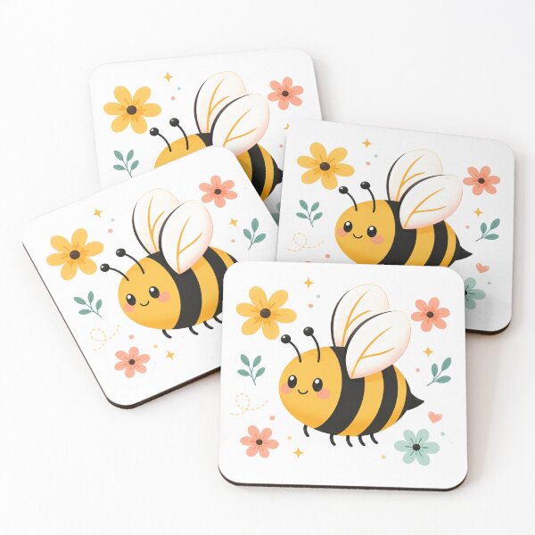Item preview, Cute Bumblebee With Pastel Flowers designed and sold by cat-and-pigeon.