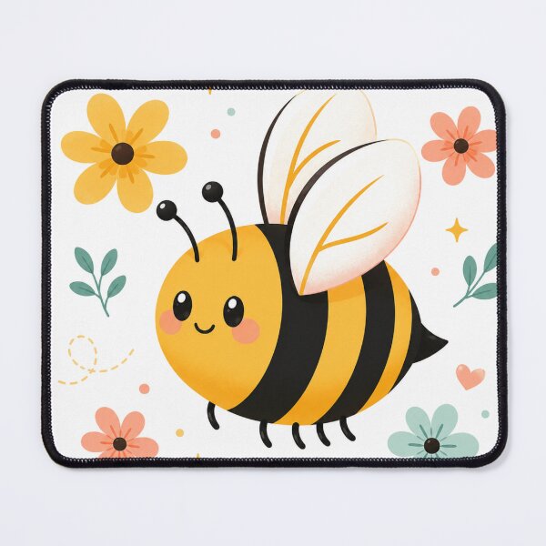 Item preview, Cute Bumblebee With Pastel Flowers designed and sold by cat-and-pigeon.