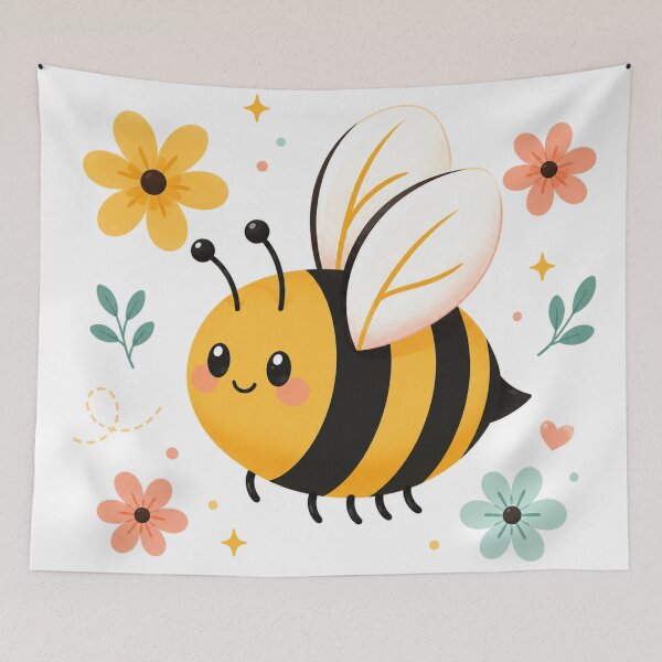 Item preview, Cute Bumblebee With Pastel Flowers designed and sold by cat-and-pigeon.