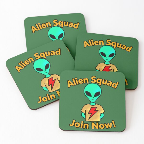 Item preview, Alien Squadron | Gray Alien Red Ray Humor Space Conspiracy designed and sold by AstronautMerch.