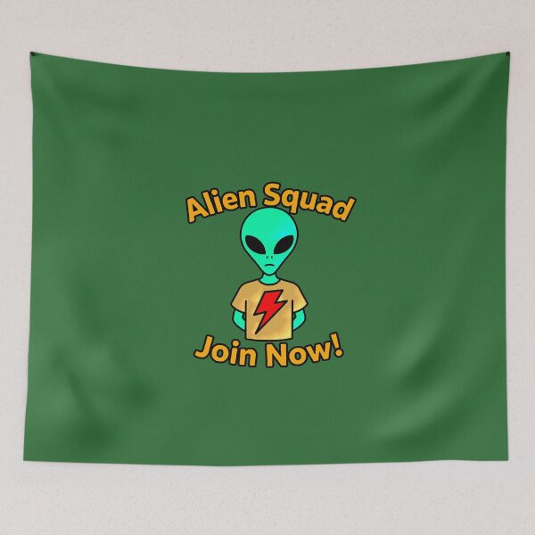 Item preview, Alien Squadron | Gray Alien Red Ray Humor Space Conspiracy designed and sold by AstronautMerch.