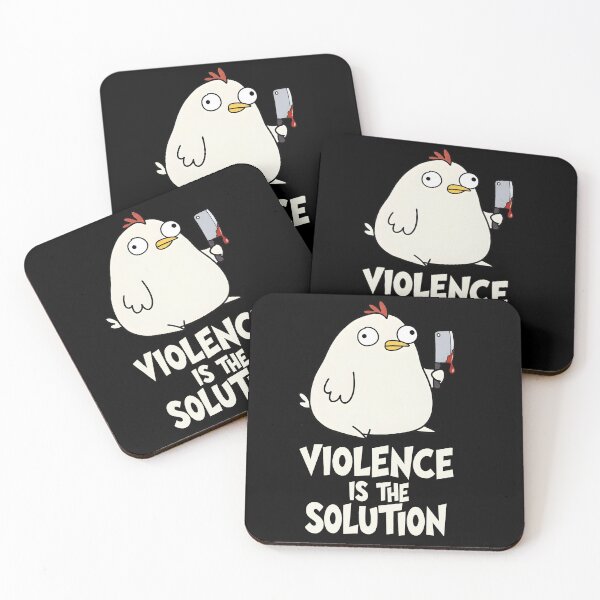 Item preview, Chicken With Knife Meme - Violence Is The Solution designed and sold by Jakub  Seweryn.