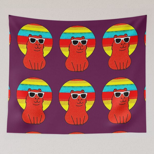 Item preview, Retro 80s Capybara | Animal Sunglasses Sunset Vaporwave designed and sold by AstronautMerch.