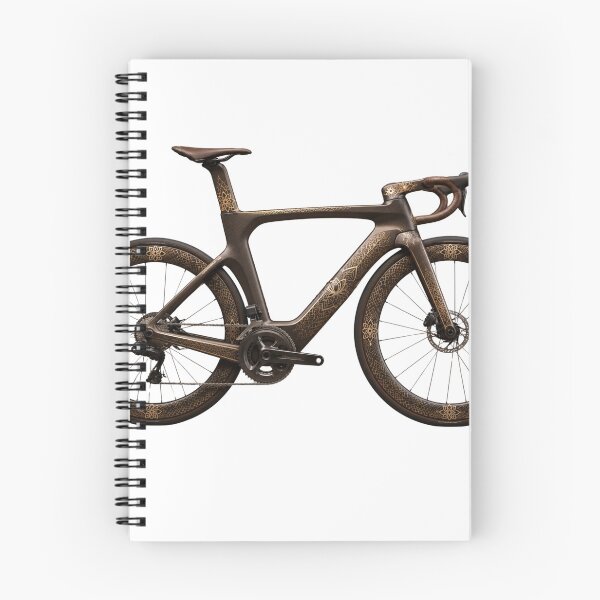 Item preview, Luxury Futuristic Carbon Fiber Road Bicycle – Matte Chocolate & Gold Arabesque Design designed and sold by Quirky Gaps.
