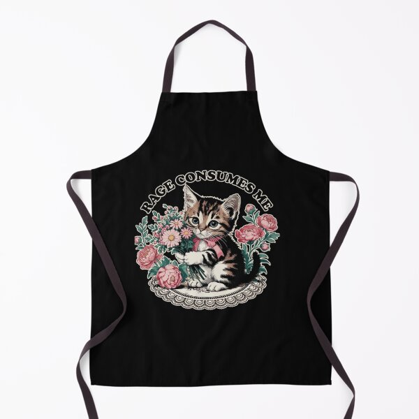 Item preview, Rage Consumes Me Angry Cute Kitten Floral Vintage designed and sold by SiarheiYur.