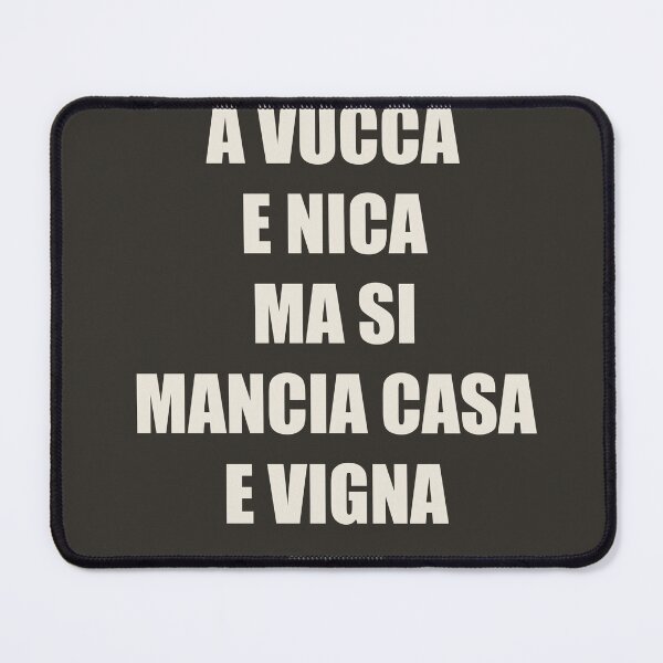 Item preview, A Vucca E Nica Ma Si Mancia Casa E Vigna - Sicilian Proverb Wall Art designed and sold by ChromaLens.
