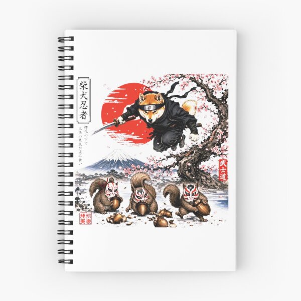 Item preview, Shinobi Shiba Ninja | Kabuki Squirrel Heist | Japanese Ukiyo-e Dog Warrior designed and sold by Natalia-Vlad.