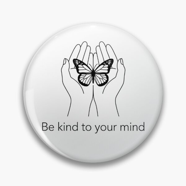 Item preview, Minimalist Butterfly Line Art Vector, "Be Kind to Your Mind" designed and sold by YourWearPulse.
