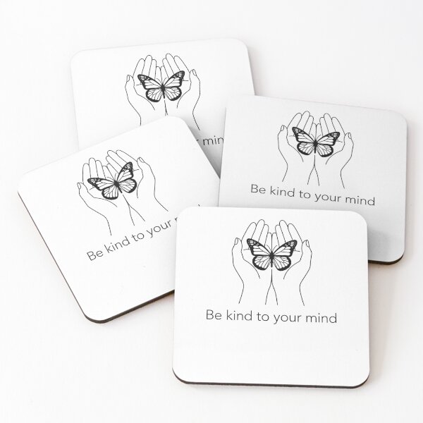 Item preview, Minimalist Butterfly Line Art Vector, "Be Kind to Your Mind" designed and sold by YourWearPulse.