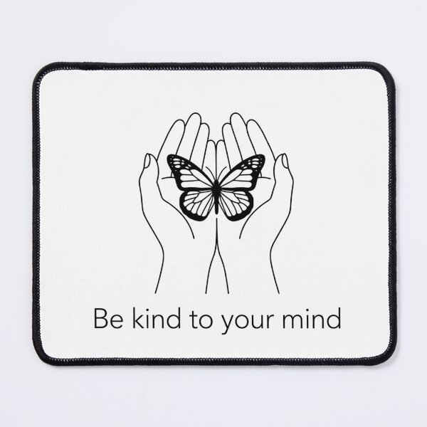 Item preview, Minimalist Butterfly Line Art Vector, "Be Kind to Your Mind" designed and sold by YourWearPulse.