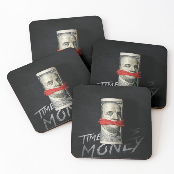 Item preview, Time is Money - Dark Urban Motivational Quote and a 100 Dollar Bill designed and sold by RAYBIL.
