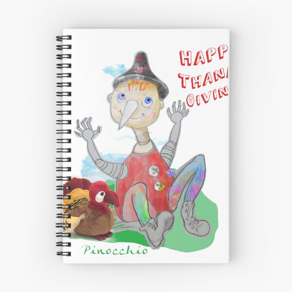 Item preview,  Happy Thanks Giving Playing Wood PINOCCHIO (Original Drawing by ACCI) designed and sold by VanyssaGraphics.