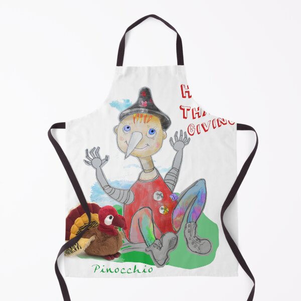 Item preview, Happy Thanks Giving Playing Wood PINOCCHIO (Original Drawing by ACCI) designed and sold by VanyssaGraphics.