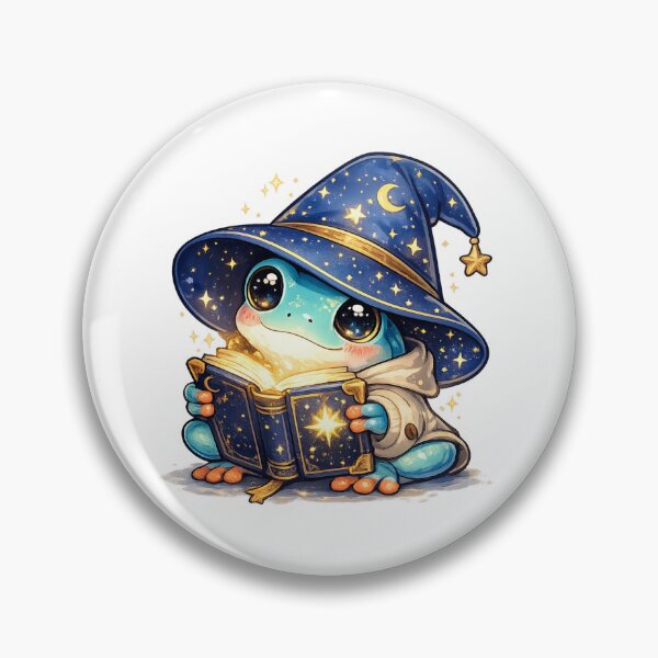 Item preview, Cute Wizard Frog Reading Spell Book | Kawaii Magic Frog | Adorable Fantasy Amphibian | Bookworm Wizard | Cozy Magical Creature | Whimsical Sticker designed and sold by MrDev.
