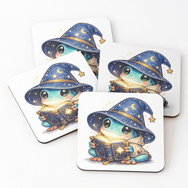Item preview, Cute Wizard Frog Reading Spell Book | Kawaii Magic Frog | Adorable Fantasy Amphibian | Bookworm Wizard | Cozy Magical Creature | Whimsical Sticker designed and sold by MrDev.