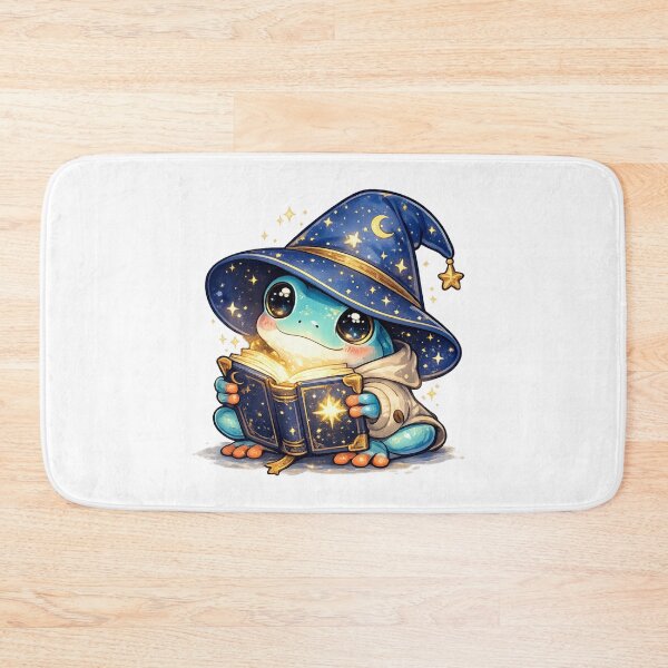 Item preview, Cute Wizard Frog Reading Spell Book | Kawaii Magic Frog | Adorable Fantasy Amphibian | Bookworm Wizard | Cozy Magical Creature | Whimsical Sticker designed and sold by MrDev.